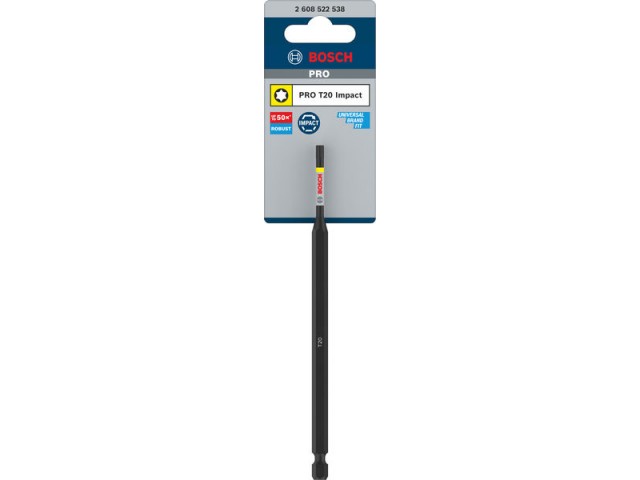 Vijačni nastavek Bosch PRO Torx Impact, T20, 150mm, 2608522538
